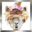 «Ice Cream Llama (Square)» par Lanie Loreth, reproduction-1908745321-1908745322
