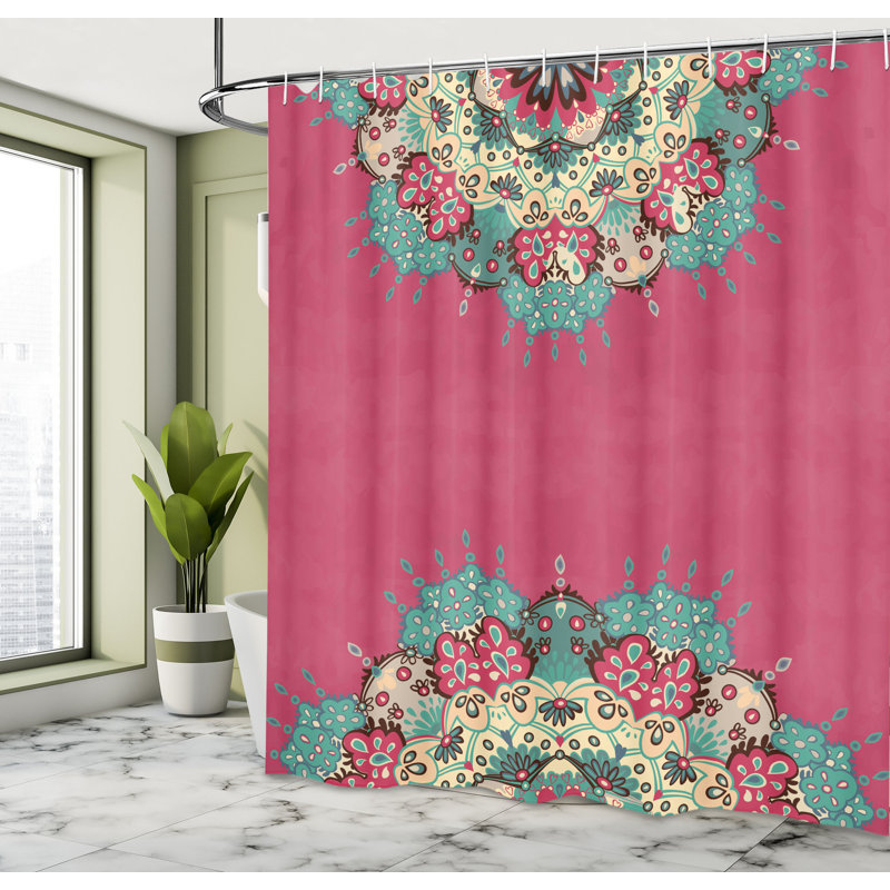 Shower Curtain with Hooks Included, 70" H x 69" W
