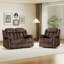 Ensemble 2 pièces de salon inclinable manuel en microfibre moderne-451339623-451339621