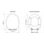 Flexi-Fix Soft Close Antibacterial Wooden Toilet Seat, Adjustable Hinges With Top And Bottom Fixings, Walnut Effect