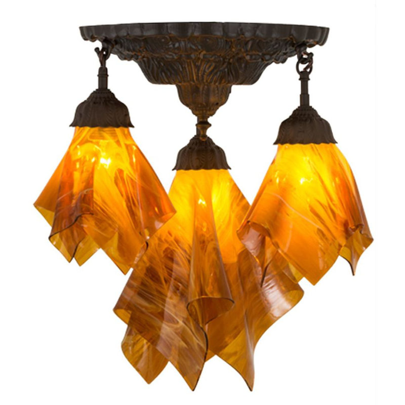 Illman Glass Semi Flush Mount