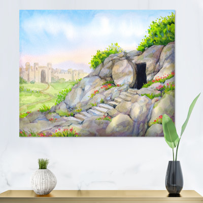 " Ressurection Of Jesus From Tomb " Painting Print