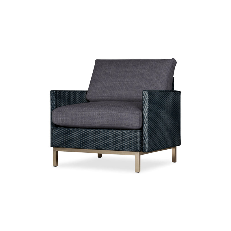 Elements Outdoor Lounge Chair, Cottage Pepper, Denim Blue