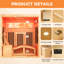 Sauna à infrarouges intérieur avec luminothérapie rouge et méridienne Erommy