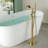 Freestanding Bathtub Faucet Tub Floor Mount Bathroom Faucets Brass Single Handle With Hand Shower High Flow Rate Max 6 Gpm-107328685