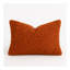 Coussin décoratif rouille brun en sherpa