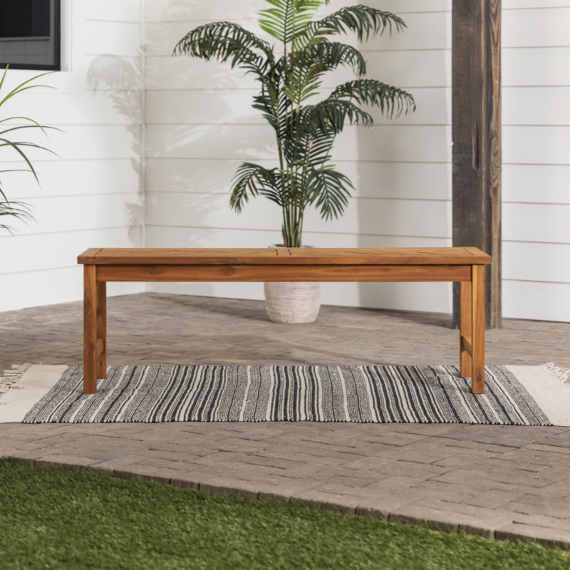 Banc d'extérieur en bois d'acacia Dyemond, Brun