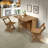 Farmhouse Space-saving Dining & Entryway Furniture Set With Drop Leaf Table, 4 Folding Chairs & Console Table