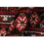 Tapis rouge en laine noué à la main rétro vintage rouge Copeland - 6 pi 5 po x 9 pi 7 po