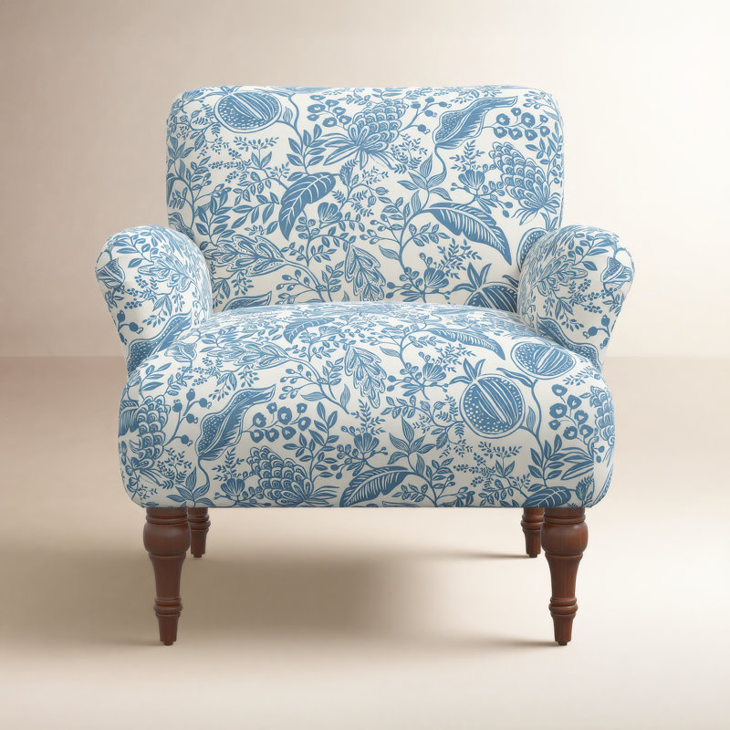 Fauteuil Bristol, Lin bleu grenade RPC, Espresso