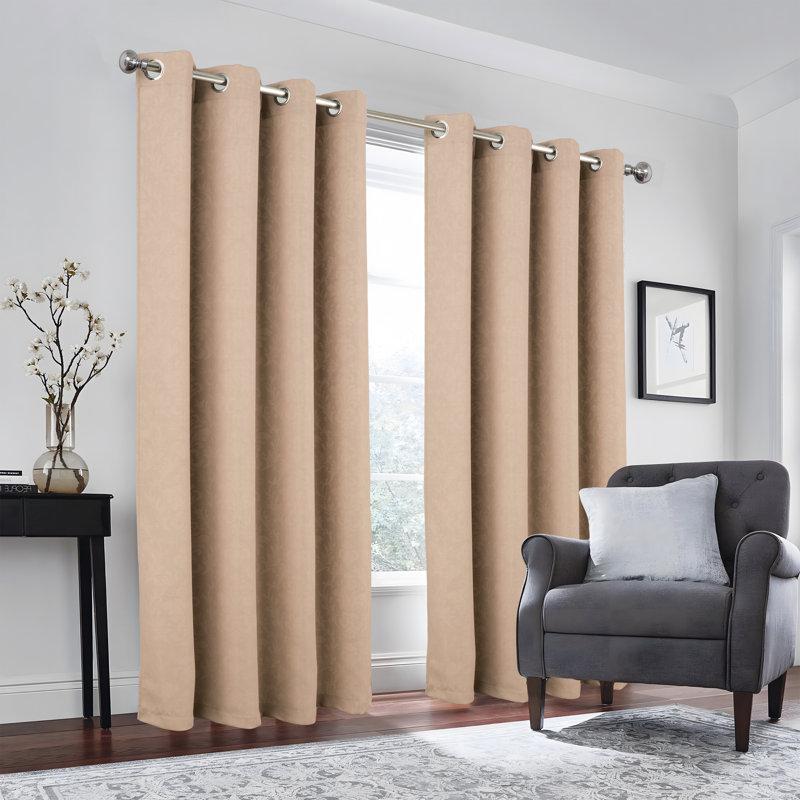 Rideau obscurcissant réversible Cressida, Taupe, L 52 po x L 84 po