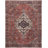 Oriental Machine Woven Machine Washable Polyester Area Rug in Red/Black-1374141246