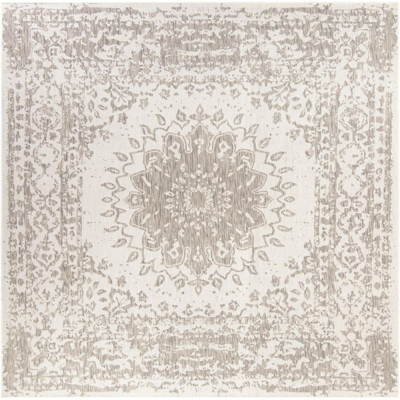 Tapis gris transitionnel Hintz, Carré 10 pi