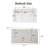 47-Inch Gloss White Acrylic Rectangle Freestanding Bathtub With  Pedestal, Equipped With Chrome Overflow And Pop-Up Drain