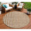 Tapis rond beige 8 po