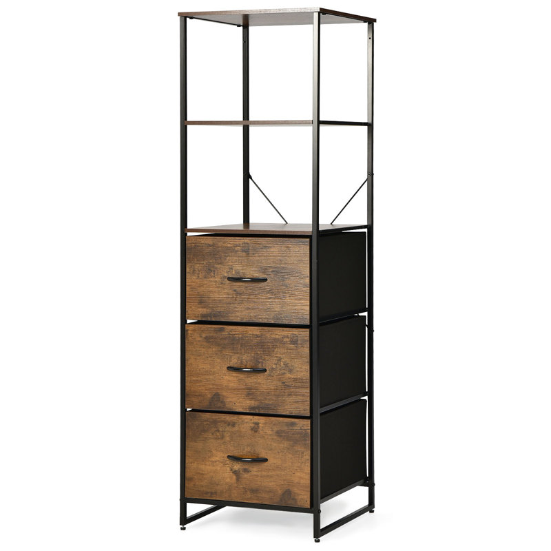 Cruzville 43cm W Metal Shelf Unit