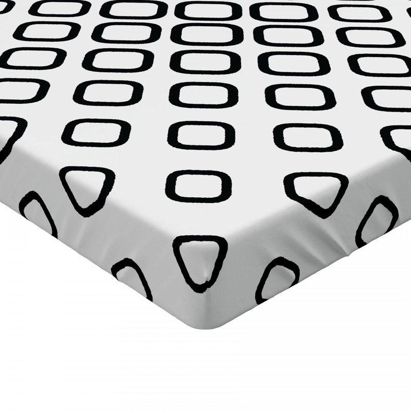 Microfiber Geometric Fitted Sheet, Twin XL Fitted Sheet