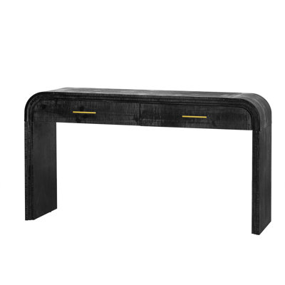 Unique Retro Silhouette Console Table With Open Style, Two Top Drawers For Entrance, Dinning Room, Living Room by Latitude Run