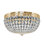 Petit Crystal 5 Light 14in x 7.5in Flush Mount in Polished Gold with Clear Radiance Crystals