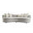 Sofa with 6 Pillows Beige Boucle