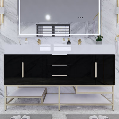 Ensemble de meuble-lavabo double 59 po Glasgow