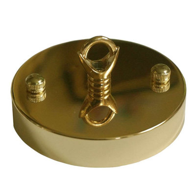 Ruvi 100Mm Vintage Style Ceiling Rose With Hook Ring Front Fitting Ceiling Hook Single Point Drop Outlet Plate Perfect For Pendant Lighting Chandeliers And Hanging Fixtures Lighting Kit