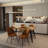 Shivani 5-Piece Modern Dining Set with 63'' Wavy-Edge Table and Upholstered Chairs-105491102-105491105