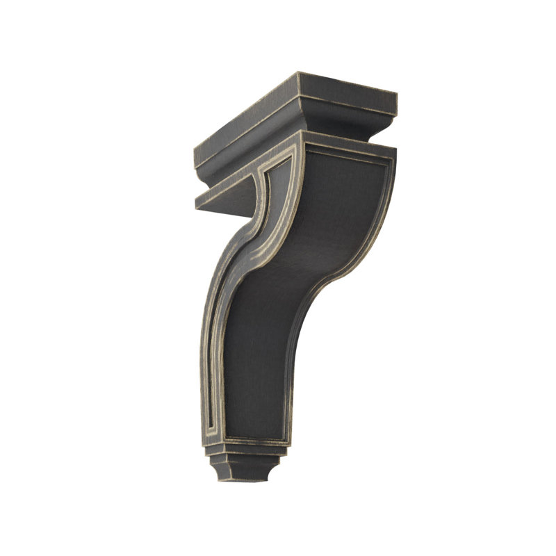 Corbeille décorative en bois Hollow Back, Noir