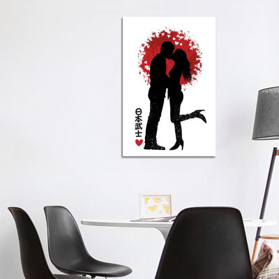 Love Kiss 1 Piece Wrapped Canvas Wall Art