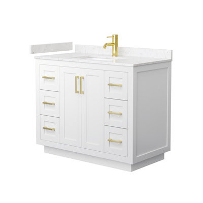 Miranda 42" Freestanding Single Bathroom Vanity with Cultured Marble Top