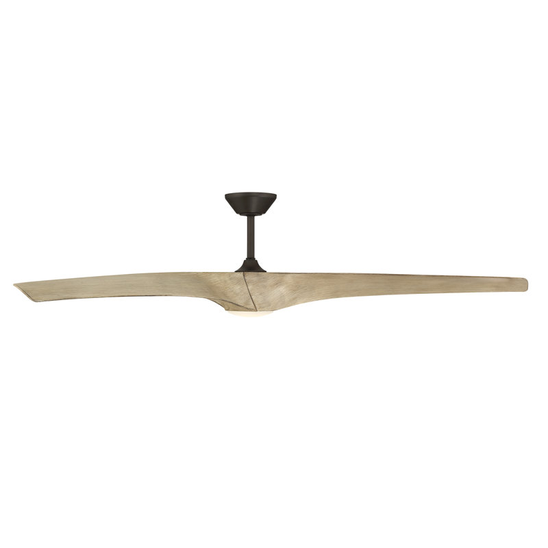 Zephyr 3 - Blade Outdoor/Indoor Smart Ceiling Fan with Light Kit And Remote Control Included, 52", Matte Black