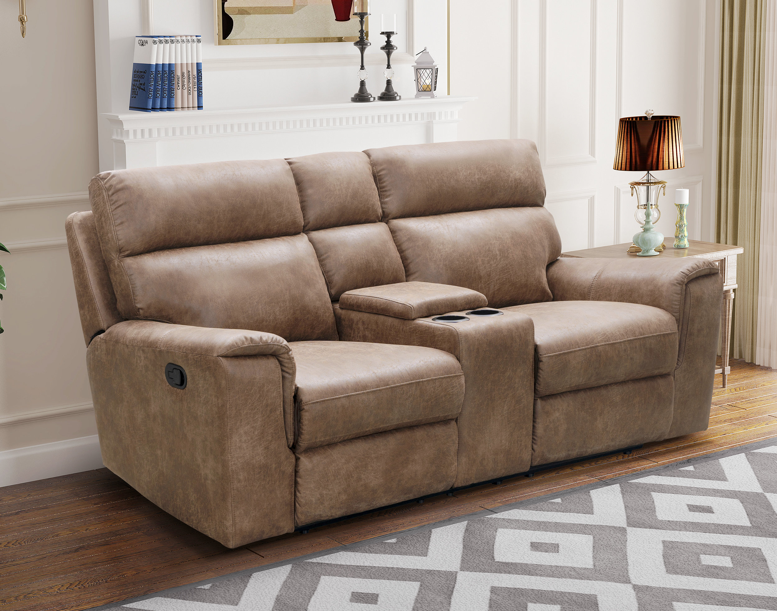 Red Barrel Studio® Nobleboro 78.5" Rolled Arm Reclining Loveseat | Wayfair