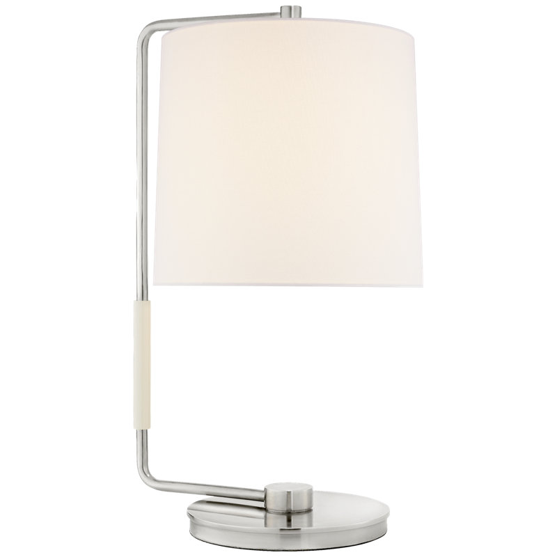 Swing Arched Table Lamp, Soft Silver
