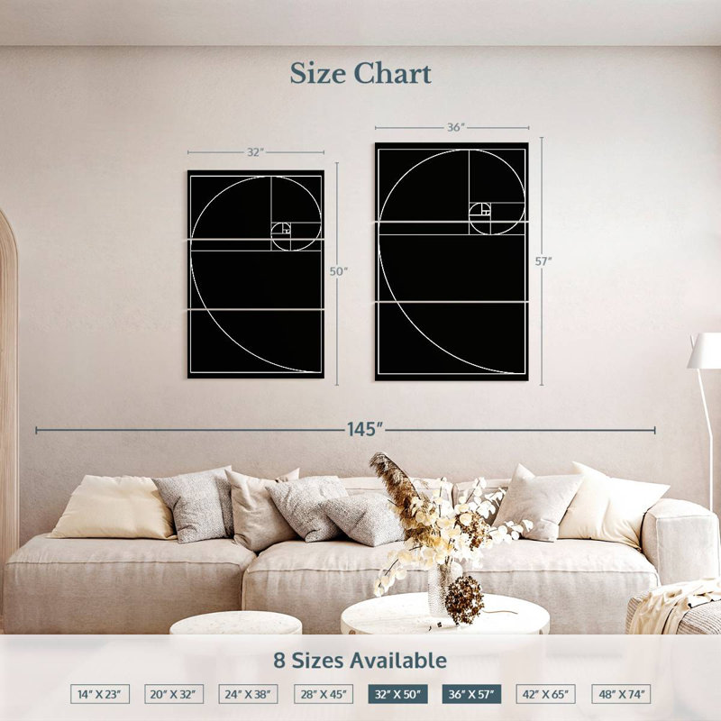 Avery Proportio Divina Black, 50" H x 32" W