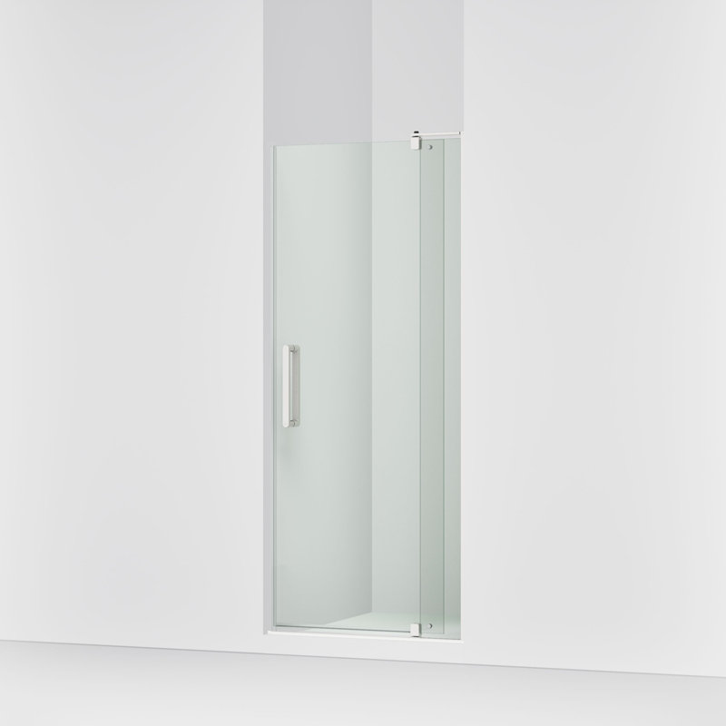 Revel 36'' x 70'' Pivot Shower Door with CleanCoat Technology, Bright Polished Silver