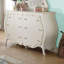Commode 6 tiroirs Edalene, finition blanc perle