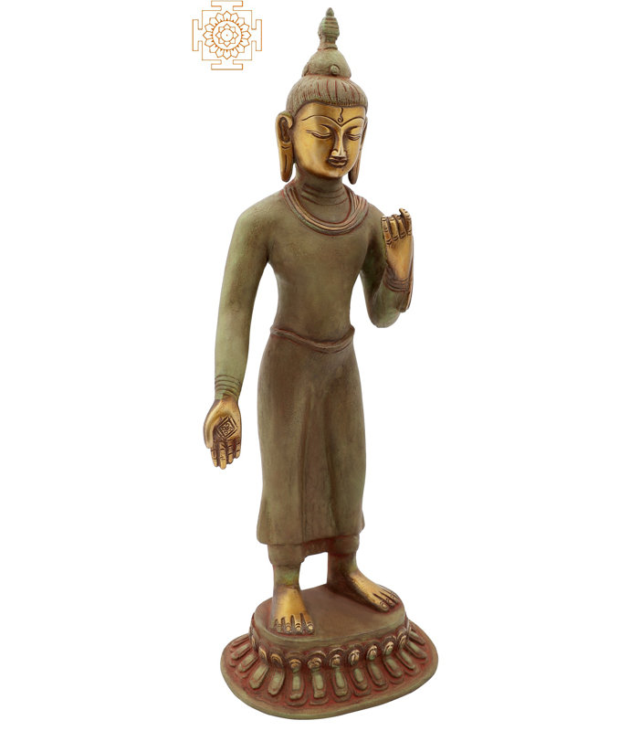 Figurine Bouddha debout, Argent