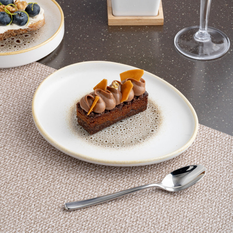 Assiette ovale en porcelaine de qualité supérieure JAGUAR | Plateau ovale surélevé | Va au micro-ondes et au lave-vaisselle