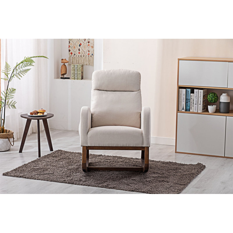Chaise d'appoint Rocking Chair, Lin beige
