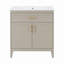 Meuble-lavabo de salle de bain de 76 cm avec tiroir basculant et organisateurs de porte-679561565