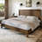 48.4" Farmhouse Full Size Solid Wood Bed Frame,White-238379165-238379162