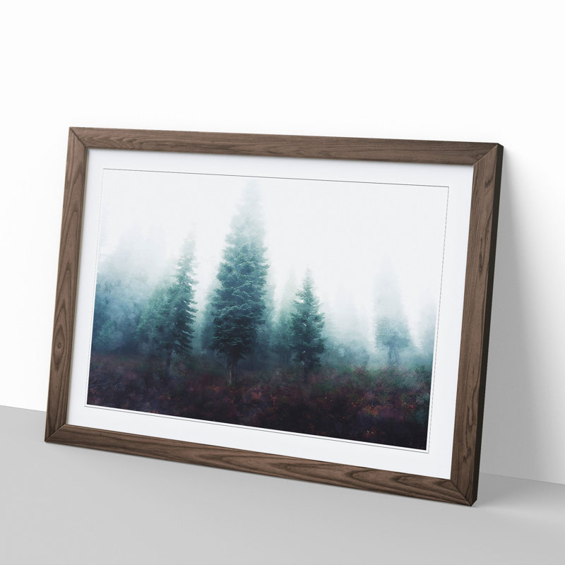 Fire Tree Forest Vol.1 - Framed Print, 27cm H x 36cm W x 2cm D, Walnut Framed
