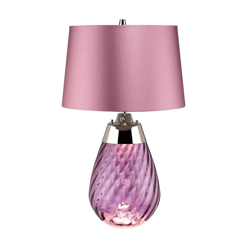 Morrisdale Glass Table Lamp, Pink, Pink