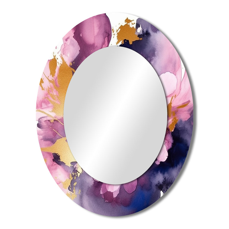 Lemelle - Miroir abstrait en métal, 43 po x 33 po