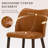 Upholstered Solid Wood Small Dining Chairs - Ergonomic Curve & Plush Padding for Multiple Spaces-1858365620