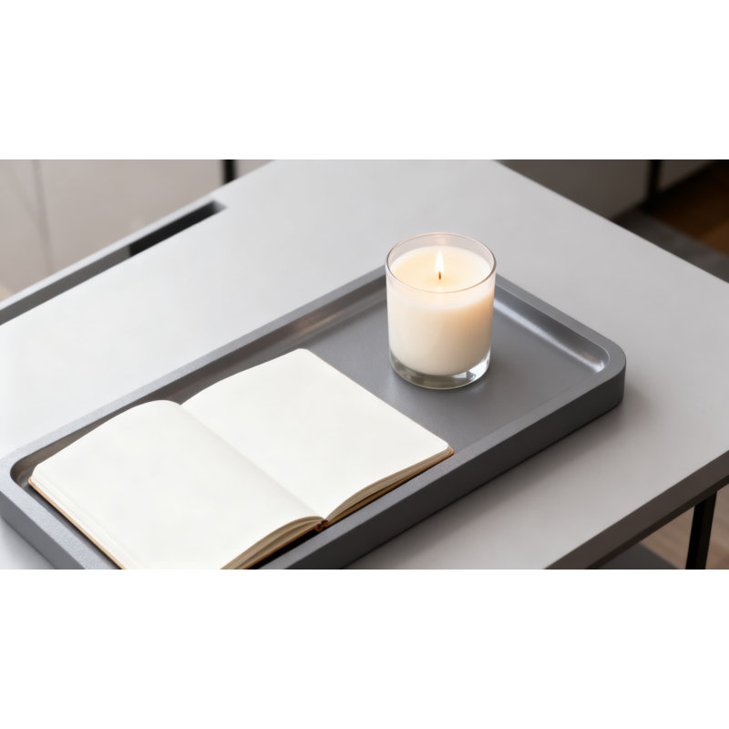 Bathroom Vanity Tray For Countertop Organization, Multi-Purpose Decorative Tray For Makeup, Perfume, Jewelry, Soap Dispenser, And Kitchen Spices, Compact And Durable Design