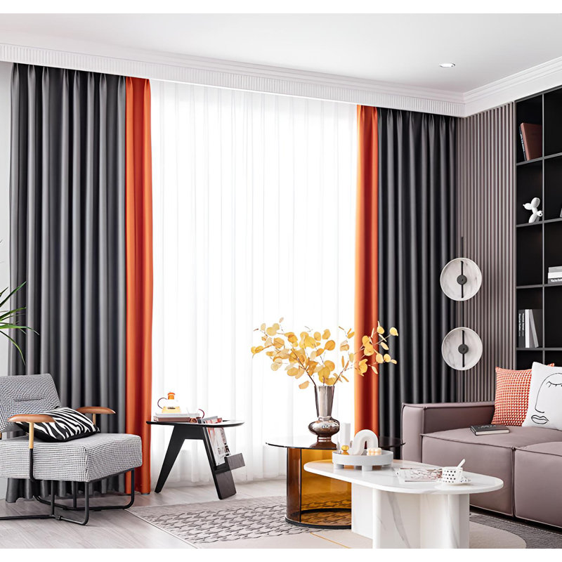 Alzbeta Cotton Blend Room Darkening Curtain Single Panel, 59.05" W x 86.61" L