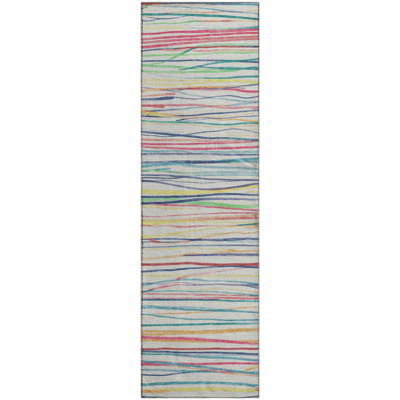 Premium Machine Washable Harjo AMF1603 Stripes Rug