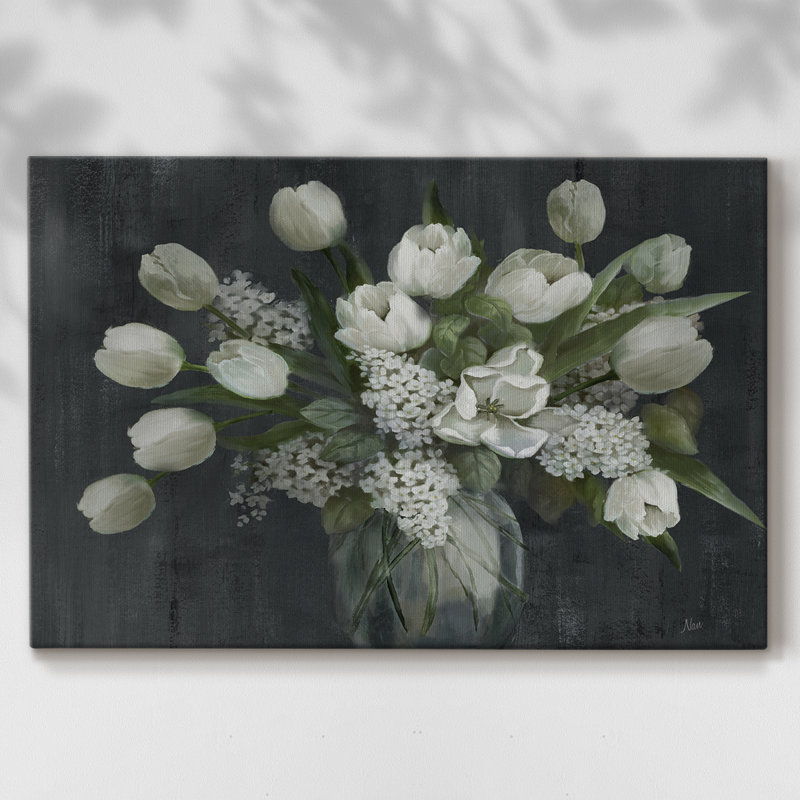 Tulipes et lilas - Cavas enveloppés de galerie, 18 x 27