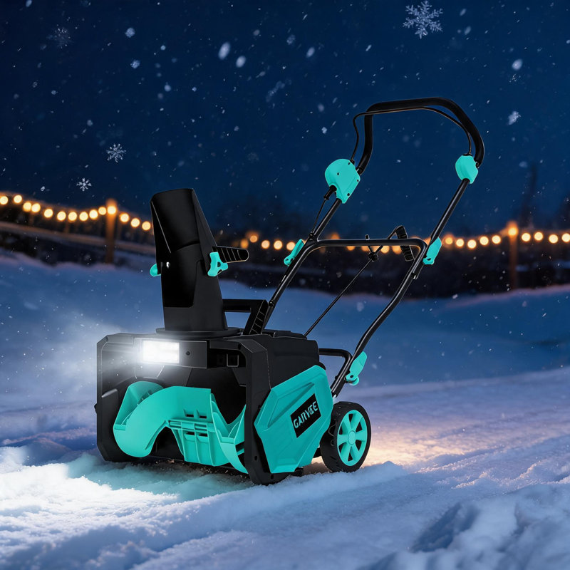 40V Cordless Snow Blower with 2x 4.0Ah Batteries, 20-Inch Clearing Width, 12 in Snow Depth, 180° Rotatable Chute, LED Light, Quiet Electric Snow Thrower for Driveway Sidewalk Winter Snow Removal.